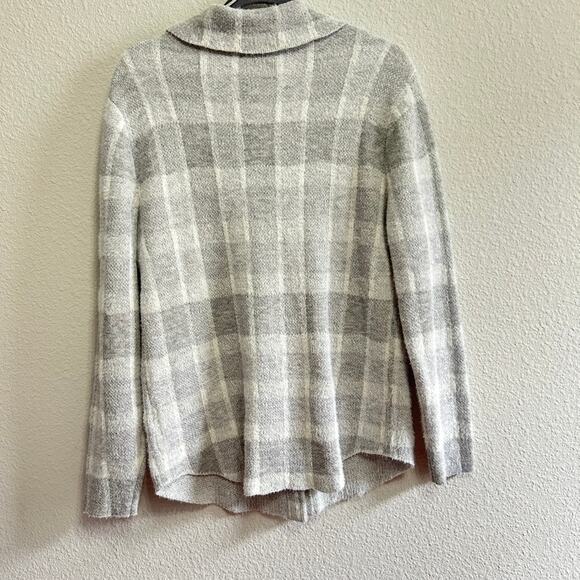 William Rast Fuzzy Soft Plaid Button Front Shacket Md Cozy Minimalist Fall Layer - Picture 3 of 9